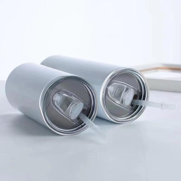 Tubules minces avec couvercle 20 oz en acier inoxydable à vide isolée double paroi Voyage tasse de tubules d'eau de café