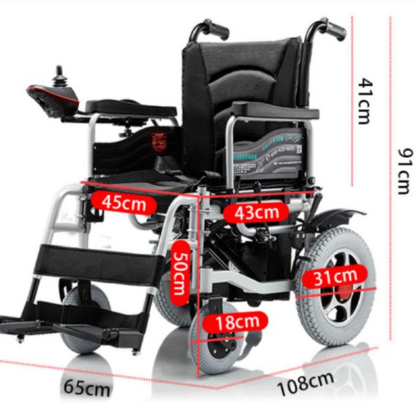 Electric wheelchair 140Kg lightweight capacity lithium battery power foldable portable wheelchair for 140kg older
