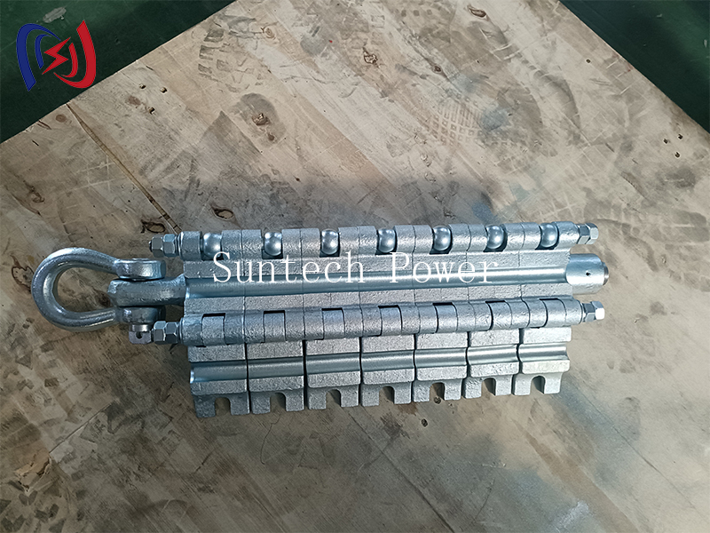 Heavy Duty 150KN Rated Load Multi-segment Conductor Gripper Come Along Clamp ISO 9001:2008 Certified