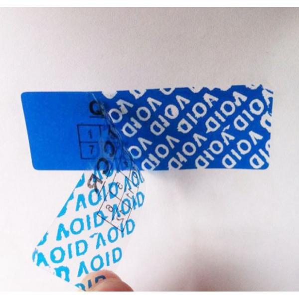 Custom Blue Tamper Evident Security Labels Warranty Void If Removed