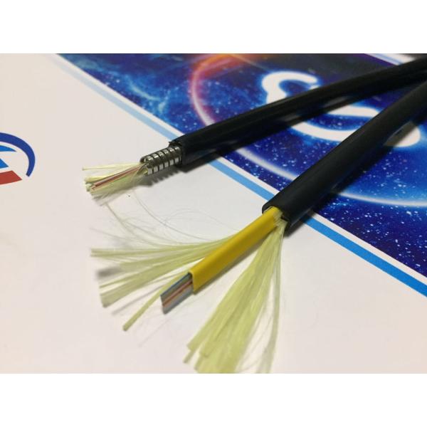Multi / Single Mode Bulk Fiber Optic Cable Indoor Flat High Density 4 6 8 12 Core