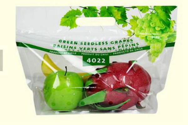 Stand Up Fresh Fruit Bags Packaging BOPP Material Reusable With A Tear Notch