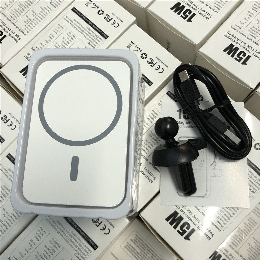Заряжатель 9V 2A держателя автомобиля Magsafe магнитный беспроводной на Iphone 12 Pro Макс