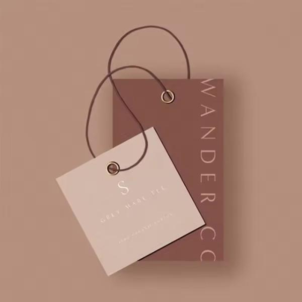 New Design Embossed Hang Tag Special Gift String Pvc Hangtags Garment Labels