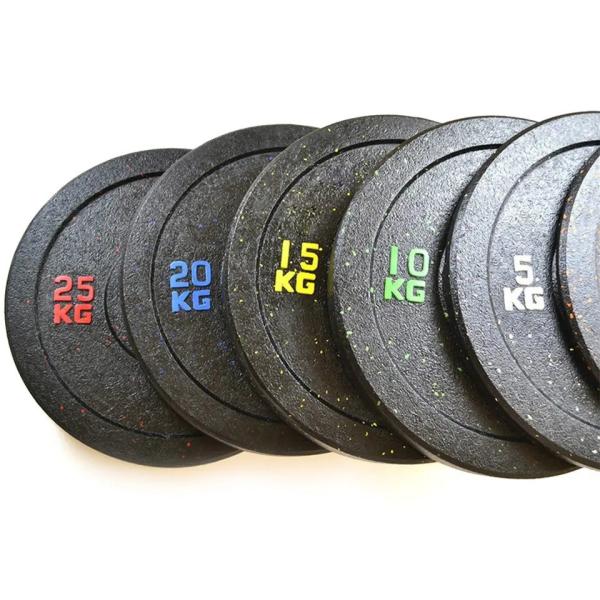 Color Dot Rubber Barbell Plate Home Gym Equipment Bumper Weight Plate