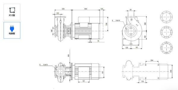 Grundfos NBG 100-80-160/177 Non-self-priming single-stage volute centrifugal pumps are used for building water supply and agricultural irrigation