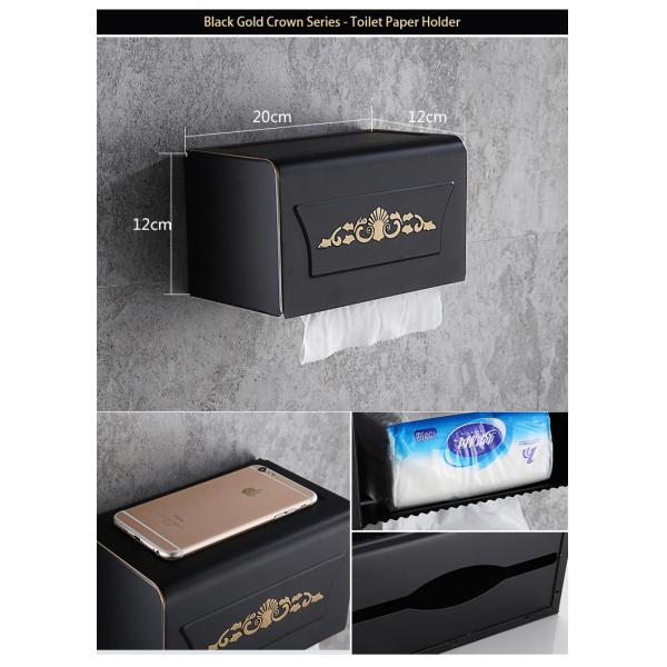 European Antique Black Bathroom Rack Set with 1 Layer and Oxidation Surface Finishing