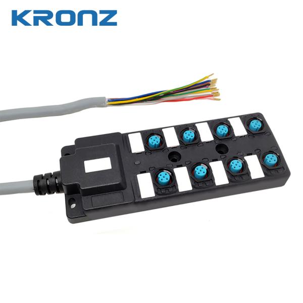 Двухканальная промышленная распределительная коробка 8 порта NPN для M12