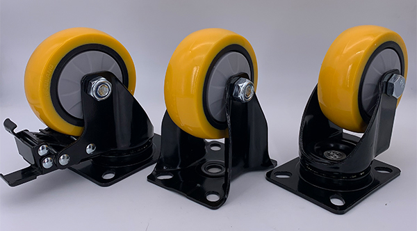 Колеса рицинуса обязанности TPE плиты шарнирного соединения средние с ядром PP 3 дюйма