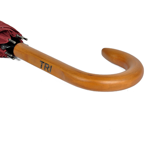 Engraved Logo Elegant Wooden Handle Umbrella Solid Wood Curved Handle Umbrella