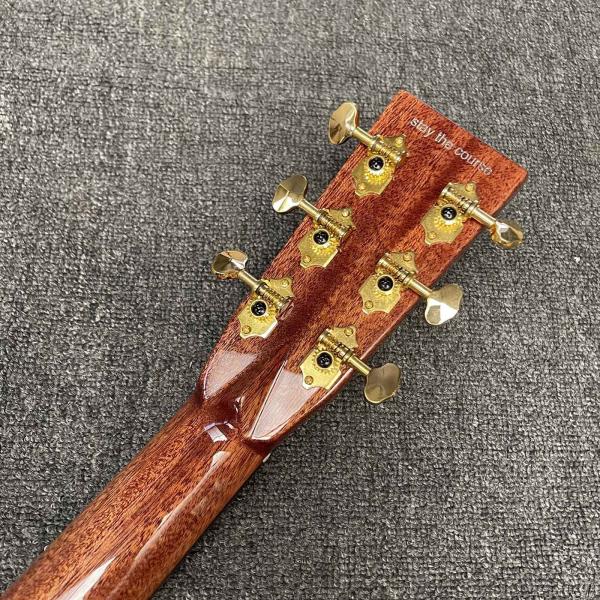 Custom OOO Body 39 inch abalone binding sunburst color solid rosewood back side acoustic guitar accept guitar bass OEM
