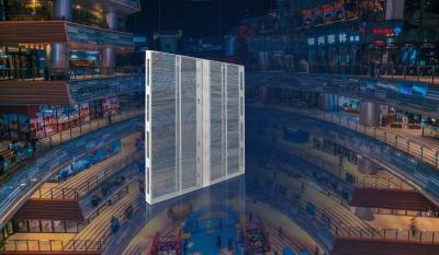 P3.9-7.8 LED Transparent Advertising Screen CE ROHS FCC Certified for Shopping Centers