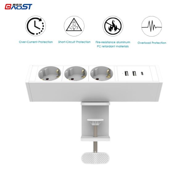 OEM 330v Surge Protector Desk Power Center Hub With 3 Schuko Outlets