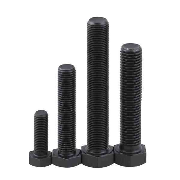 Carbon Steel Hex Bolts Zinc Plated Black Machine Bolts M3 - M36