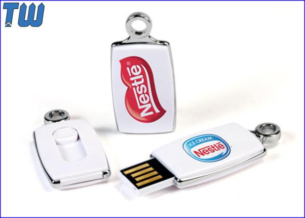 Mini Slim Sliding Smooth Plastic 2GB USB Memory Drive Free Key Ring