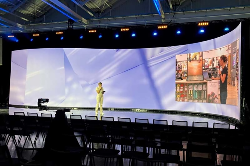 Full Color Indoor Advertising Curved Led Video Wall Display Screen Rental 800mcd-1000mcd