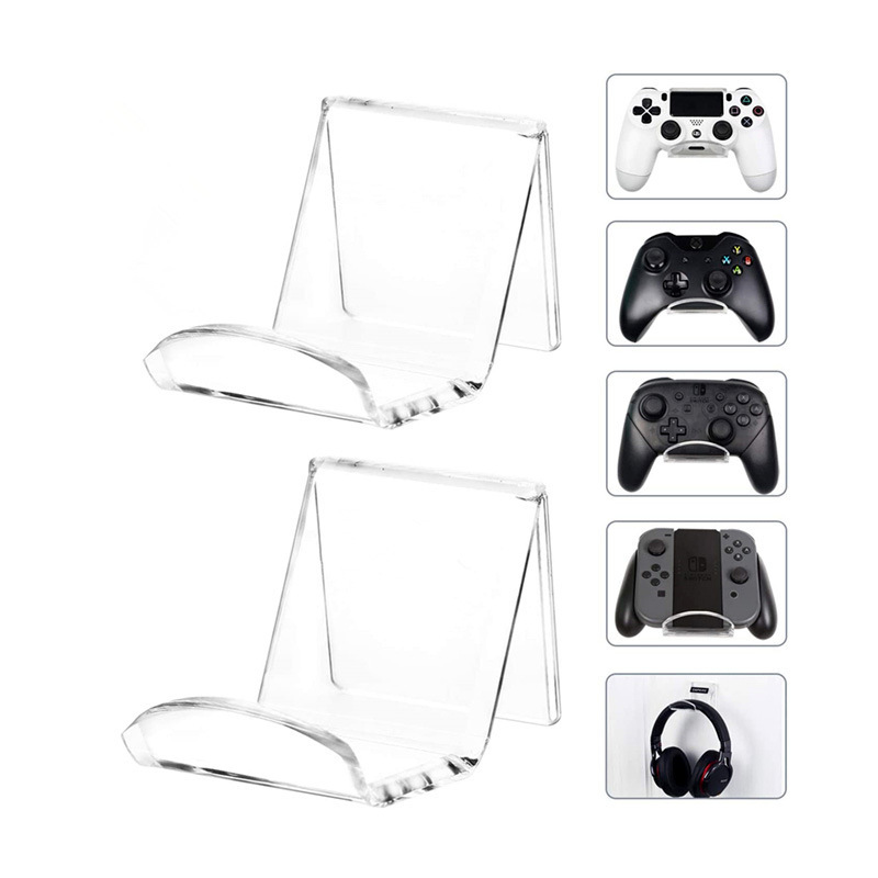 Multi-Functional Acrylic Headset Ps5 Wall Mountfor Game Console Round Wall Stand with Magnetic Card for Home or Office