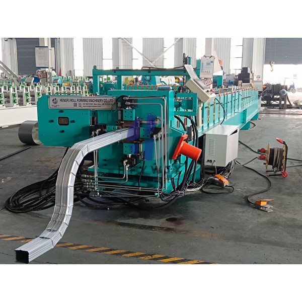 High Speed PLC Rain Gutter Roll Forming Machine With Heavy Duty Welded Frame
