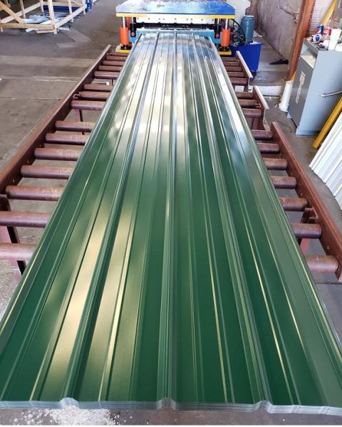 PPGL AZ150 0,60 HDP Techo metálico RAL8017 PVDF 40 anos Chromadek IBR Matt Folha de aço texturizada Z275 PPGI
