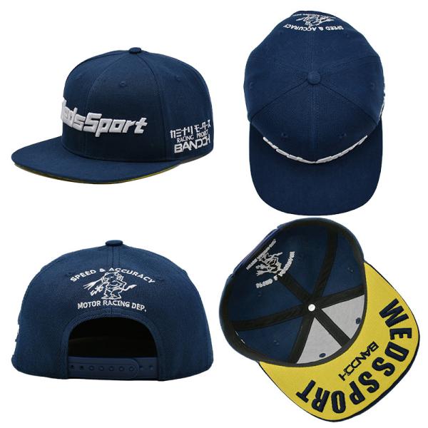 O logotipo personalizado 3D do tampão liso do painel do acrílico seis dos azuis marinhos bordou o tampão do Snapback