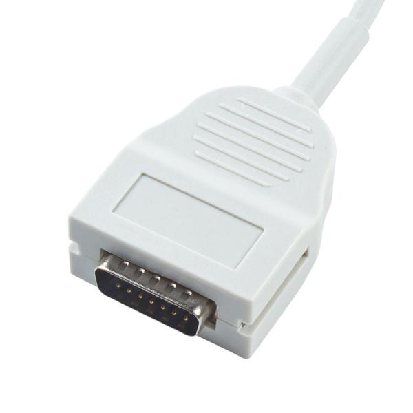 OD6mm 2.2M EKG Trunk Cable Compatible with Mortara Burdick 1600 300 3100 400 6100 800