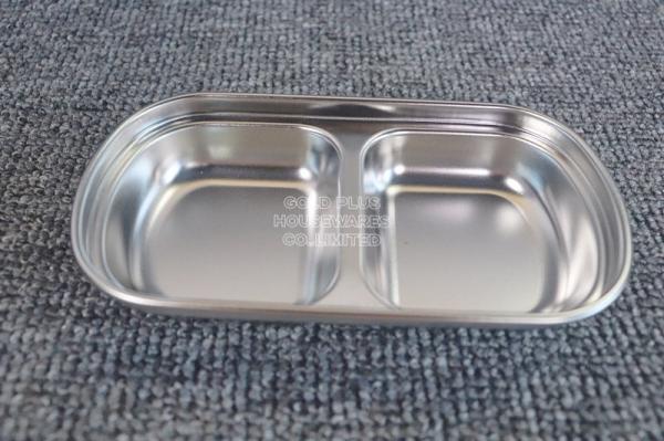 Wholesale updated 1-4 compartments sauce dish set tableware food grade 304 stainless steel sauce dish