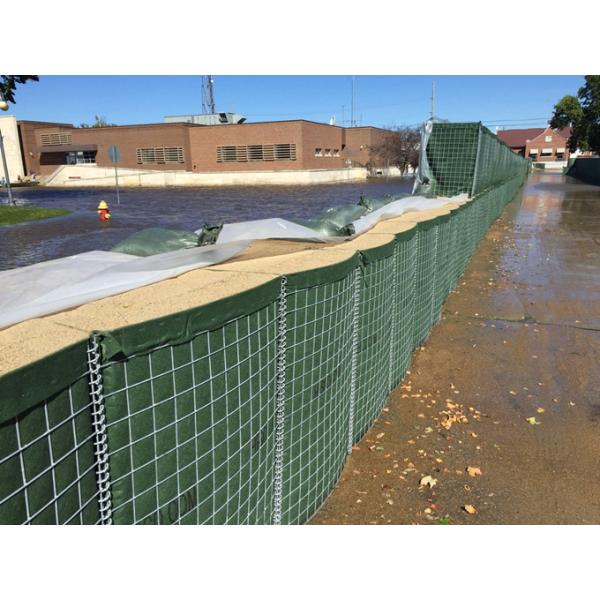 Mil 3 Galvanized Hesco Bastion , Hesco Flood Mitigation Barrier Wall