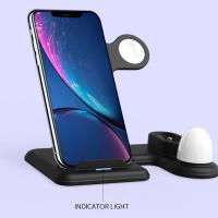 3 dans 1 remplissage rapide du chargeur 15W de dock de lumière sans fil de la station LED