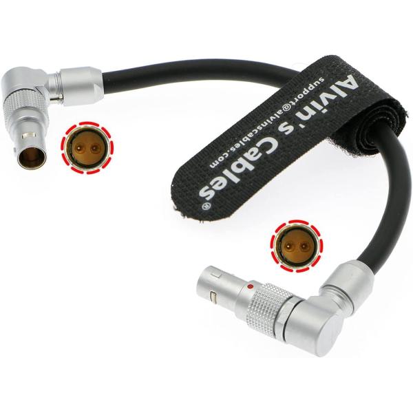 Alvin’S Cables Power Cable For DJI RS2 RS3 Rotatable 2 Pin Male Right Angle To 2 Pin Male For Tilta Float Gimbal Support