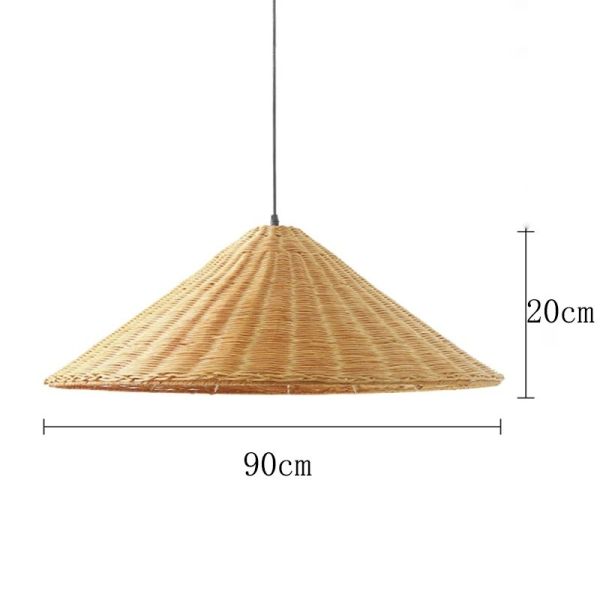 farmhouse light bar dining lights Minimalist Brown Beige Retro wicker pendant light(WH-WP-96)