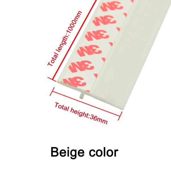 Taille inférieure du joint 36mm de couleur de porte beige de PVC pour l'hôtel