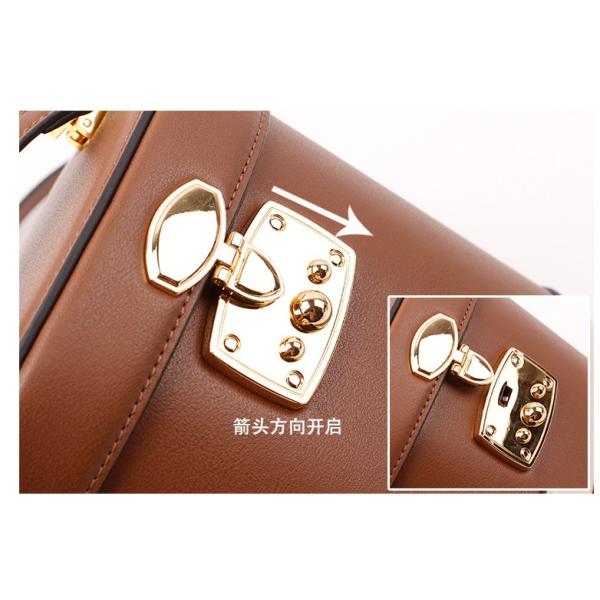 Simple wild retro leather bucket bag leather shoulder bag diagonal female