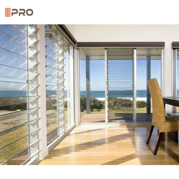 Secure Black And White Louver Windows With Advanced Locking Systems