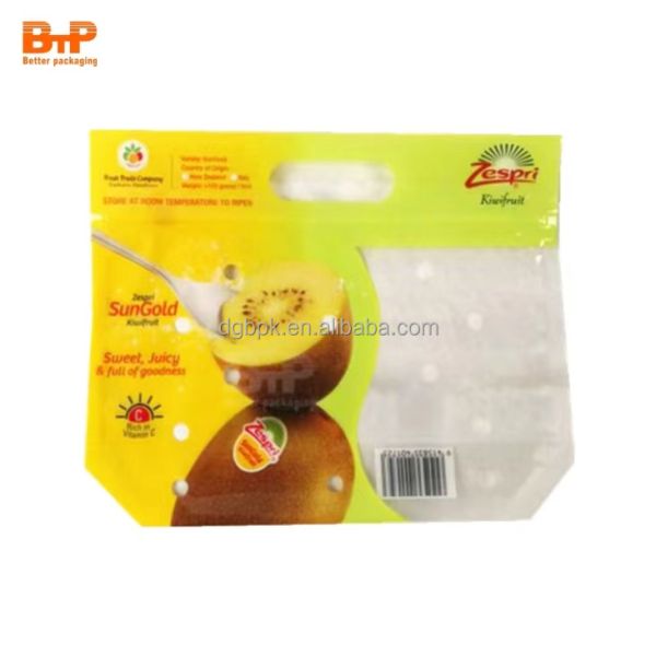 Custom Printed Fruit Plastic Bag Recyclable Stand up Pouch Kiwi Fruit Cherry Vegetable Food Packaging Bags