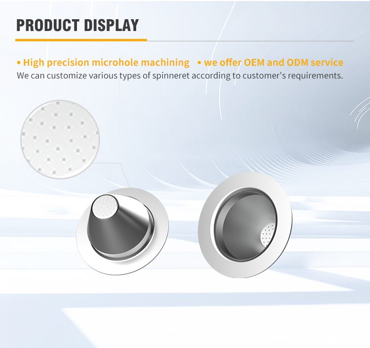 Tapered Spinneret Plates Conical Nozzle Plates For Polymer Fiber Spinning