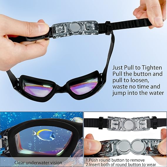 Custom OEM Anti-Fog Anti-UV HD Lens Swimming Goggles Professional Swimming Glasses