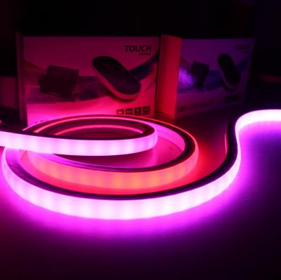 Topview digital neon pixel dmx silicon neon rgb lights square 18*18mm neonflex