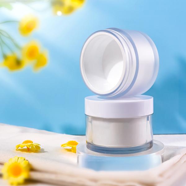 Recyclable Plastic Cosmetic Cream Jar with Screw Lid