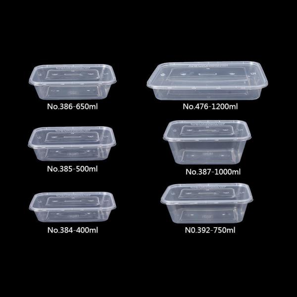 PP Disposable Packing Bento Box, Freezer Microwavable Plastic Container With Lid Eco Food Packaging Boxes Biodegradable