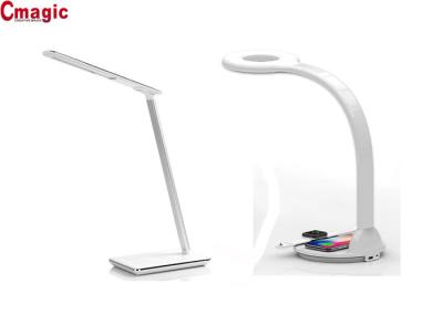 Office Room Qi Charging Lamp , Wireless Charging Desk Lamp With Wireless Charger