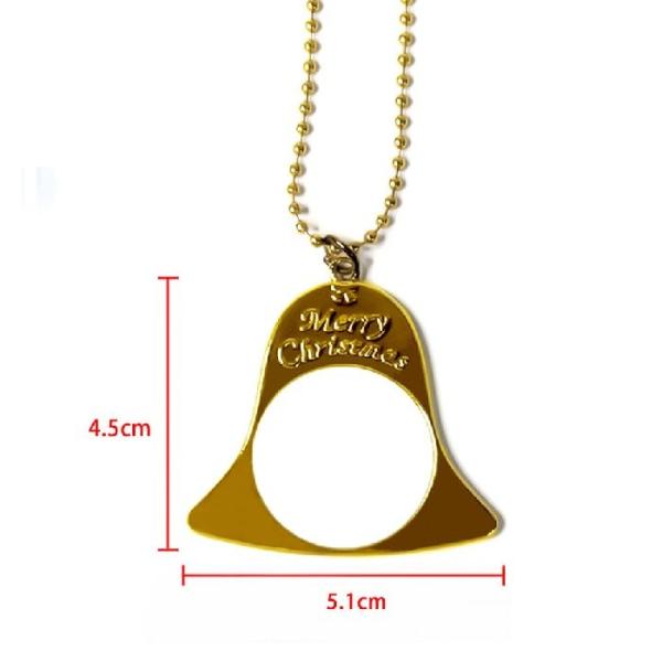 Adornos navideños de sublimación en blanco, metal, campana de Navidad, adorno colgante para árbol de Navidad