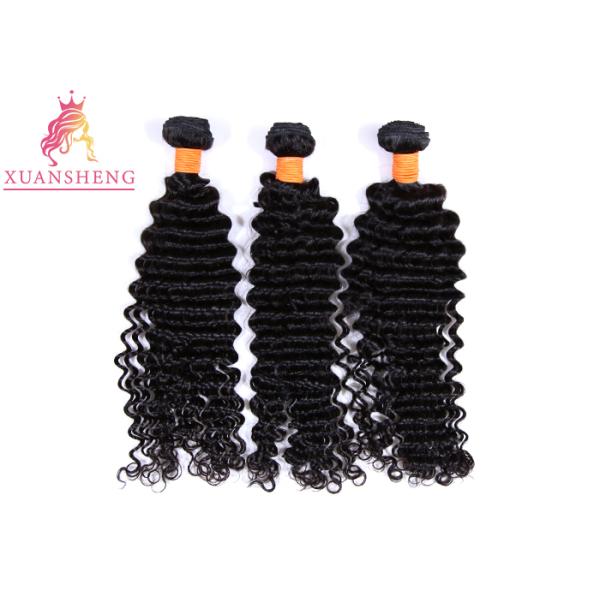 Grade 10A Brazilian Virgin Deep Wave Curly Hair / Unprocessed Human Hair Bundles