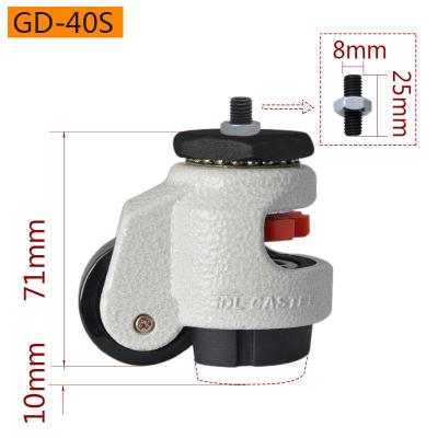 EDL 50kg-1000 Kg Caster Wheels , Threaded Leveling Castor Wheels GD Series GDS