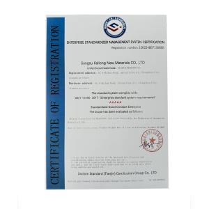 Jiangsu Kailong New Material Co., Ltd. Certificações