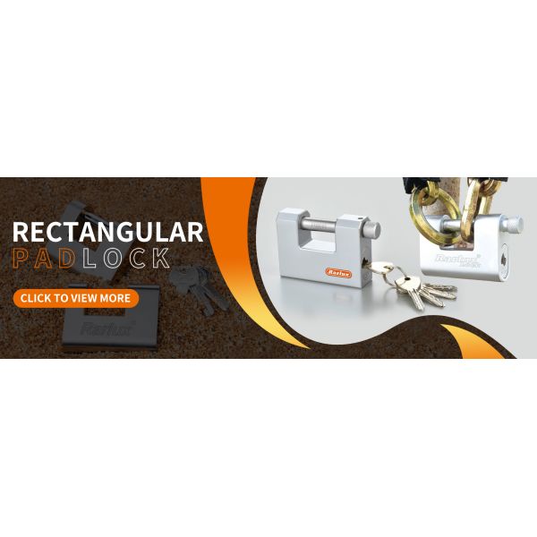 Rarlux Heavy Duty Anti-Rust Brass Rectangular Copper Padlock 70mm 90mm Waterproof Key Top Security Model WB Zhejiang China