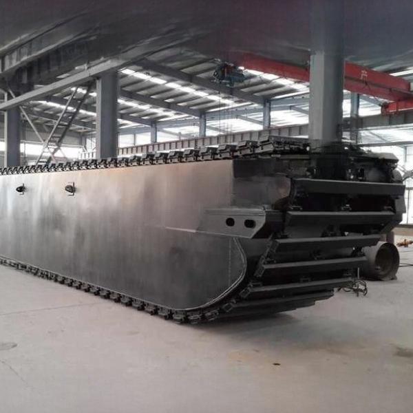 Heavy Duty Amphibious Pontoon Undercarriage for Swamp Excavator Machines