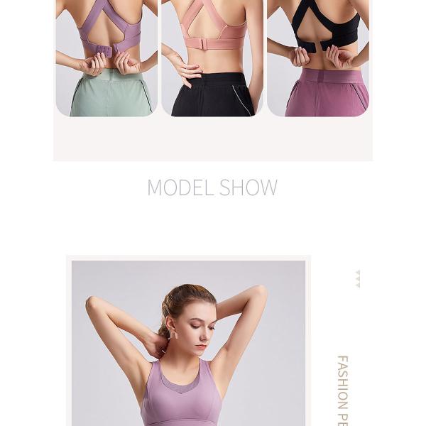 Мягкая ткань x связывает спорт задних женщин бюстгальтер проложил влагу wicking