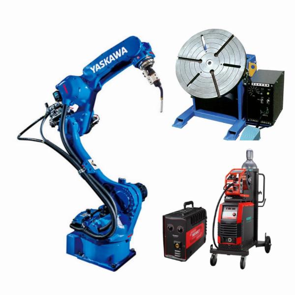 Linha central YASKAWA Motoman AR1440 do braço 6 do robô de solda automática com soldador RD350S para o robô de soldadura de /Mig do arco