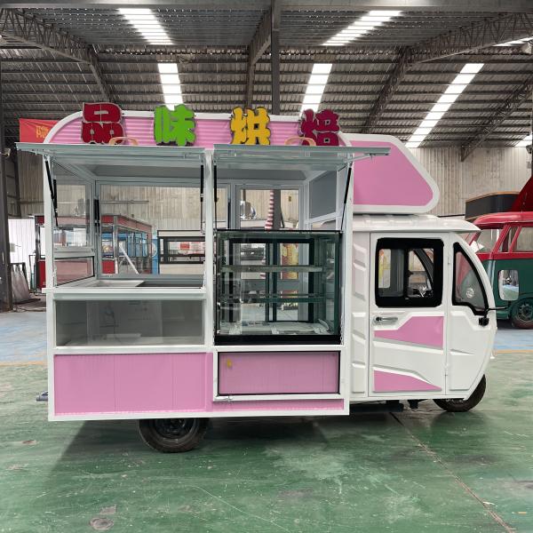 2023 Multipurpose Mobile Electric Fast Food Snack Tricycle Pedicab with Video
