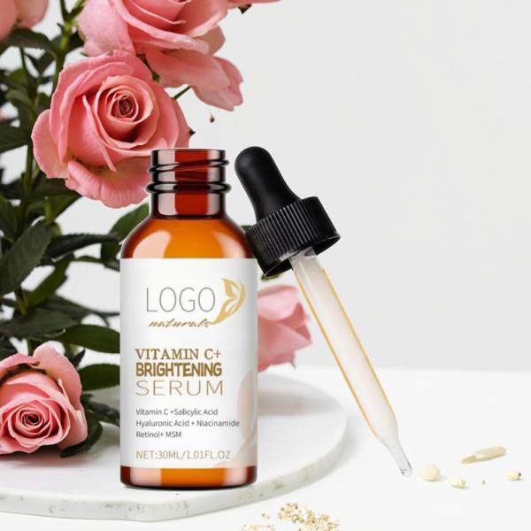 VC sérum facial anti-âge Vitamine C sérum facial blanchiment de la peau blanchiment des taches de rousseur Réparation des taches de rousseur et soins anti-rides